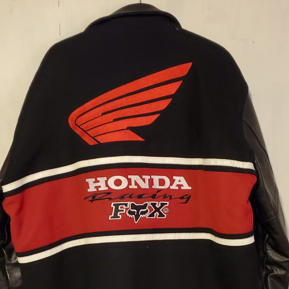 Vintage Fox Racing Honda Lettermans Jacket